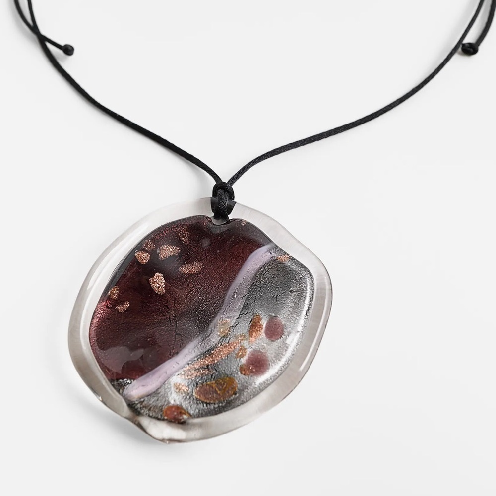 NWT. Zara Cosmic Glass Collection Necklace.